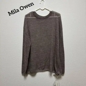 Mila Owen 알파카 혼방 루즈핏 시어 니트