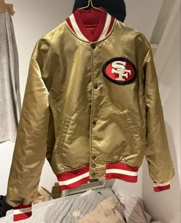 80s NFL 49ers 어워드 자켓 바시티 자켓 레어 구제 의류