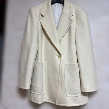 UNIQLO U 유니클로 유 화이트 자켓 코트 울 혼방
