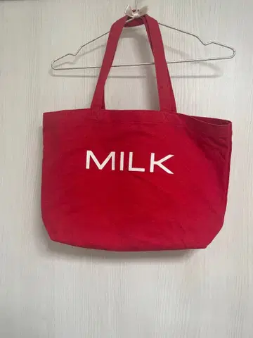 MILK 로고 토트백 빨간색