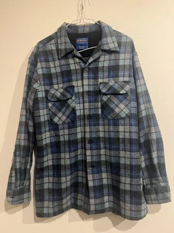 Pendleton 보드 셔츠 M 블루 계열 체크
