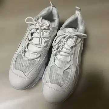 남성용 대드 슈즈 통굽 화이트
