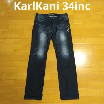 KarlKani 남성용 블루 청바지 34인치