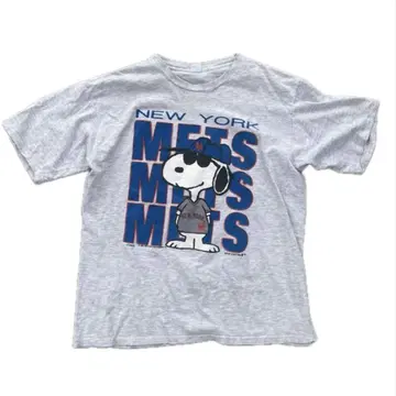 스다 마사키 착용 80s 스누피 mets t셔츠