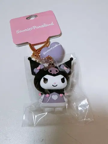 쿠로미 PVC 마스코트 원포인트 하트 퓨로 키링