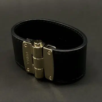 [ 새상품급 ] FURLA 훌라 가죽 뱅글 팔찌 블랙
