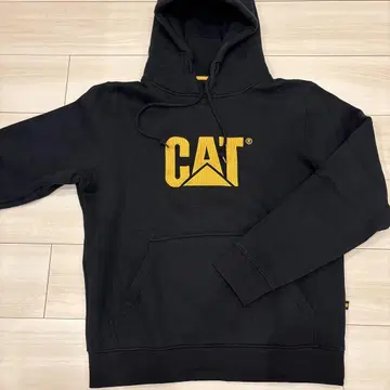 Caterpillar 캐터필러 로고 후드티 블랙 (남성용 L)