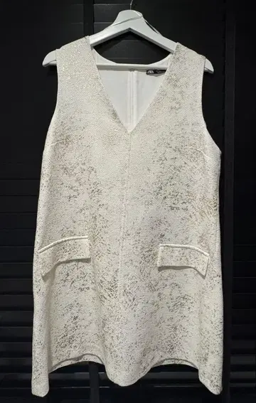 ZARA 숏 포일 디테일 원피스