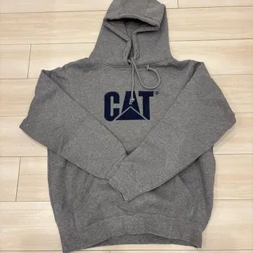 CAT 캐터필러 후드티 M 그레이 속기모
