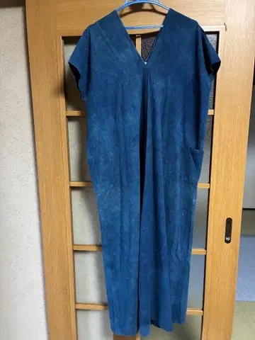 Og (오구라 상회) 네이비 V넥 반팔 롱 원피스