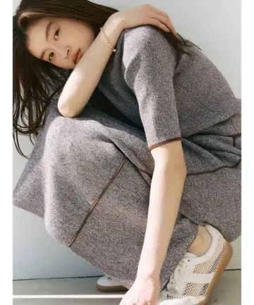 LAGUNAMOON 폴로 니트 풀 x 스커트 셋업