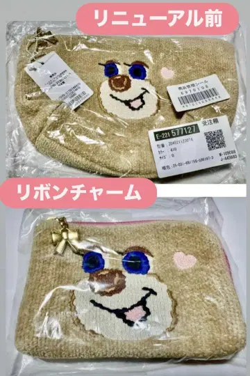 초레어 클로즈업 테디걸 리본형 리뉴얼 전 L자 파우치 & 화장품 파우치