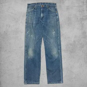 랭글러 스트레이트 청바지 블루 W32 L33