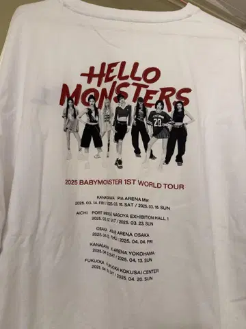 BABYMONSTER 1ST WORLD TOUR 티셔츠