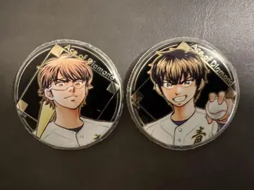 다이아의 A 원화전 메탈 캔뱃지 미유키 카즈야 사와무라 에이준 2개 세트