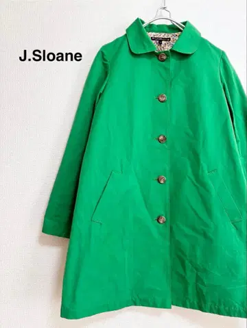 [ 새상품급 ] J.Sloane 제이슬로안 그린 스텐카라 코트 꽃무늬 M
