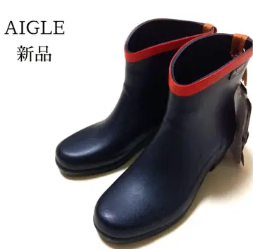 AIGLE 레인부츠 숏 사이드 고어 레인 슈즈 24.5 현행