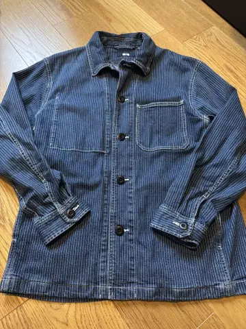 유니클로 워배시 스트라이프 커버올 M