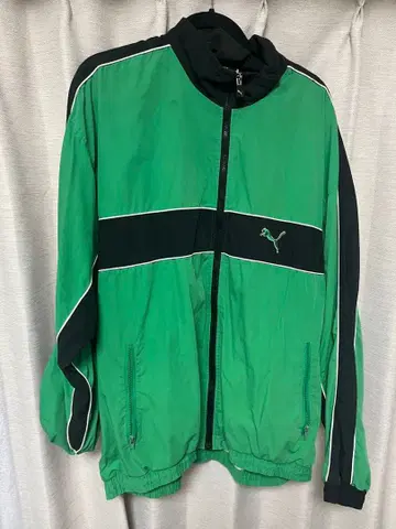 PUMA XL 나일론 자켓 그린/블랙