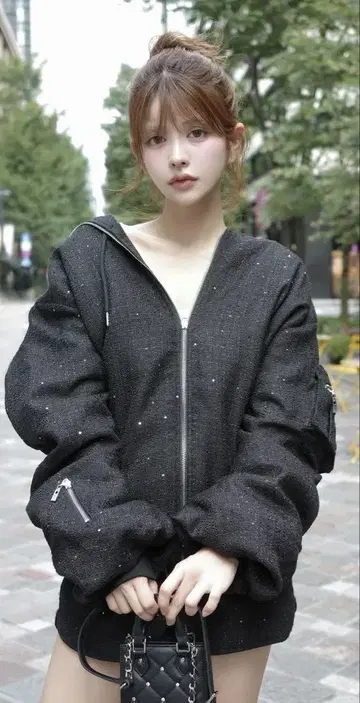 랜디 패디드 트위드 카고 셋업