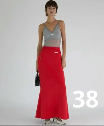 PRANK PROJECT 스쿠버 머메이드 맥시 스커트 레드 38
