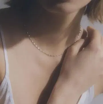 르 봉봉 선라이트 목걸이 40cm 화이트 골드