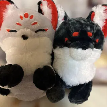 쵸콘과 구미호님 신의 어전 울트라 BIG 봉제 인형 2종 락간 오코게