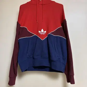 adidas 후드 부착 후드티 레드/네이비/버건디