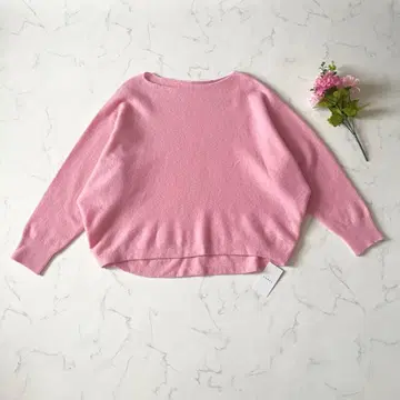 [ 미사용 택 포함 ] 노블 파인울 돌먼 풀오버 24AW 핑크