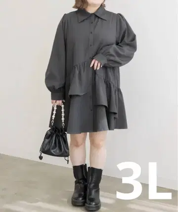 CLETTE 아지메 티어드 긴팔 셔츠 튜닉