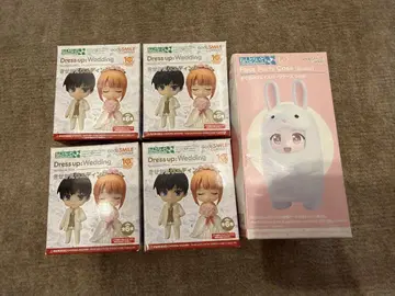 넨도로이드모아 옷 갈아입히기 웨딩 + 키구루미 페이스 파츠 케이스 토끼