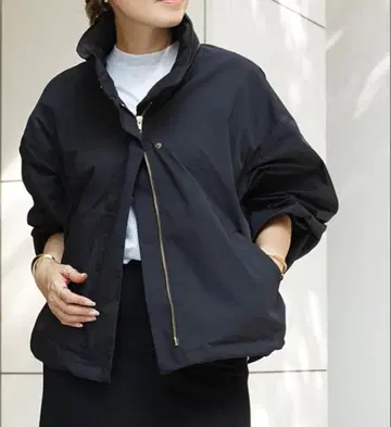 WASHED STAND ZIP 블루종