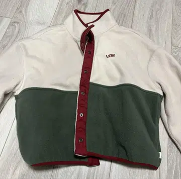 VANS 플리스 자켓 베이지/그린