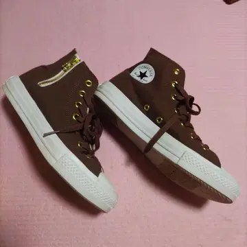 CONVERSE 브라운 하이컷 스니커즈