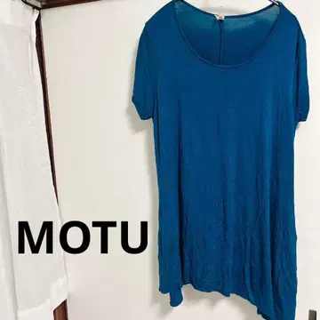 MOTU 터콰이즈 반팔 튜닉 T셔츠 여름