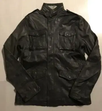 [ 새상품급 ] 다비드 모리소 주름 가공 가죽 자켓 m65 브라운 M