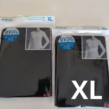 유니클로 AIRism UV컷 크루넥 긴팔 T셔츠 XL 블랙