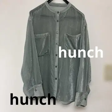 새상품급 미사용 새상품 hunch 시스루 코듀로이 원단 셔츠