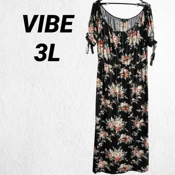 VIBE [ 3L ] 꽃무늬 맥시 길이 롱 원피스 빅 사이즈