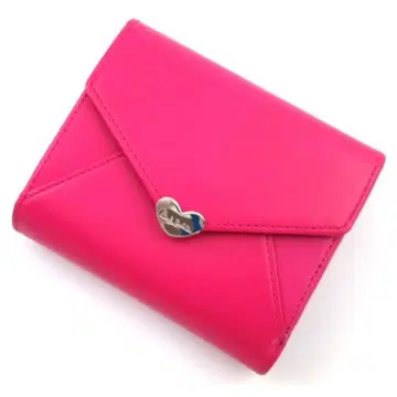 수량 한정 미사용품 박스 포함 폴스미스 인기 러브레터 접이식 지갑 핑크