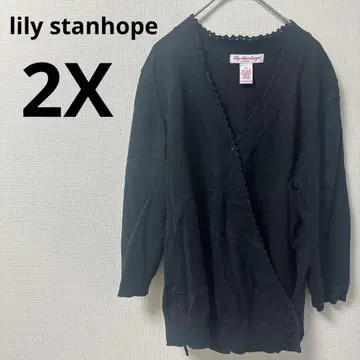 1점 lily stanhope 여성용 블랙 가디건 [ 2X ]