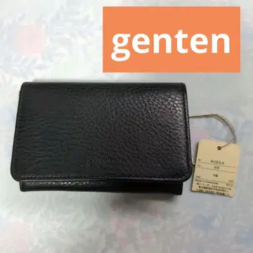 새상품 genten 토스카 명함지갑 네이비 네이비 컬러 소가죽