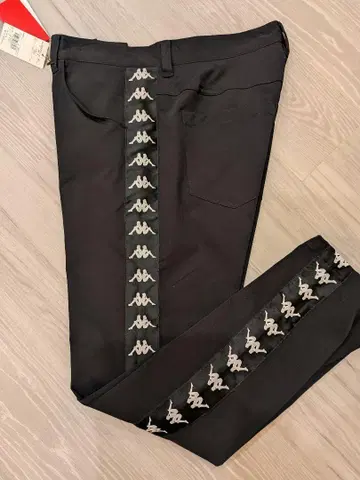 카파 블랙 팬츠 사이드 로고 포함