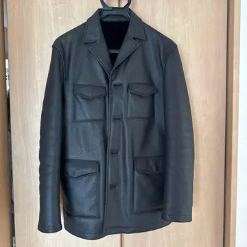 MITSUMINE 블랙 미츠미네 가죽 자켓 두꺼운 원단 사이즈 M