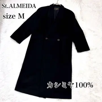 [ 새상품급 ] St.ALMEIDA 캐시미어 100% 블랙 롱 코트 M