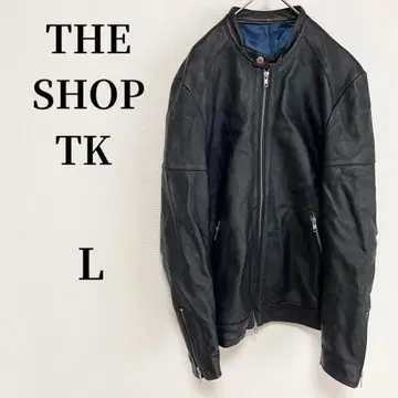 더 샵 티케이 가죽 코트 자켓 블랙 아메카지