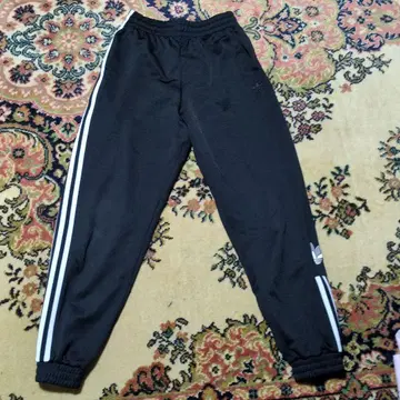 adidas 블랙 저지 팬츠 스트라이프