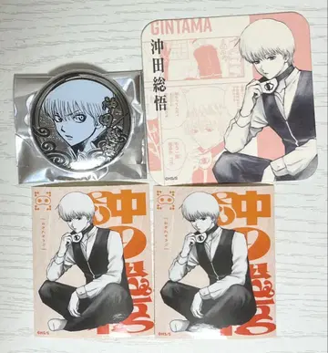 은혼 오키타 소고 은혼전 실버 소울 캔뱃지 코스터 스티커