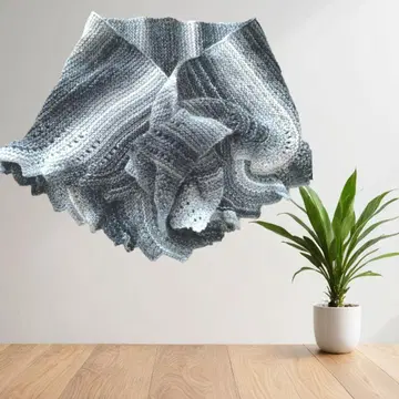 대바늘 뜨기 그라데이션 숄