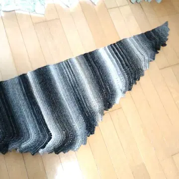 대바늘 뜨기 그라데이션 숄 쇼레트